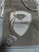 LION HEART Ｒｏｅｎ ロエンライオンハートコラボネックレス　アクセサリー 　シルバー　中古美品