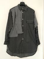 19ss vast222 striped design shirt /バースト222ストライプ 長袖 シャツ /ブラック /2