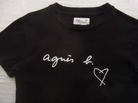agnes b. × ADAM ET ROPE アニエスベー × アダム エ ロペ　ロゴプリント入り　Tシャツ　サイズ M 　ブラック　日本製