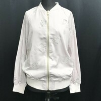 one after another NICE CLAUP★花柄刺繍/ノーカラーブルゾン/スカジャン【レディースF/pink/ピンク】MA-1/Jacket/Jumper◆BH662