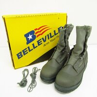 美品 BELLEVILLE 680ST STEEL TOE COMBAT SAGE GREEN AIR FORCE BOOTS 表記サイズ:08.0R ミリタリーブーツ 靴 〓A9877