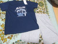 新品綿混天竺半袖Tシャツパジャマ110サイズ1408円を即決激安280円