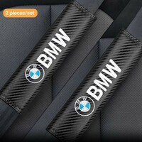 2個セット BMW ビーエムダブリュー カーボンファイバー シートベルトパッド シートベルトカバー ショルダーパッド ロゴ刺繍 s