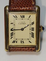 カルティエ マストタンク SV925 アイボリー文字盤 Cartier 腕時計 手巻 希少 格安