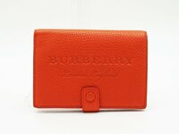 ◇美品【BURBERRY バーバリー】ロゴ コンパクト財布