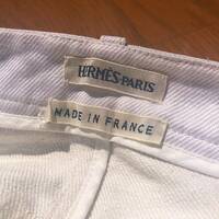 【マルジェラ期】 Hermes エルメス ホワイトデニム パンツ デニム フランス製 / スラックス プラダ シャネル ボッテガ ロエベ サンローラン
