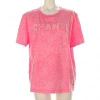 シャネル CHANEL 半袖Tシャツ サイズM P74670 - 綿 ピンク レディース ツイード/2023年 23P トップス