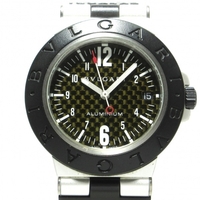 BVLGARI(ブルガリ) 腕時計 アルミニウム AL38TA メンズ ラバーベルト 黒