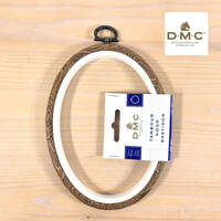 DMC 樹脂刺繍枠 フレーム（楕円形） 木目調13.5cm ★新品