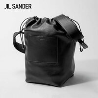 定価17万 UA購入 JIL SANDER DRAWSTRING SHOULDER BAG ブラック ショルダーバッグ メンズ 鞄 ジルサンダー 