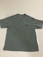1円～ COACH コーチ Tシャツ ポケT 正規品 定価￥40,700 カーキ ヴィンテージ加工 人気完売品