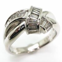 良品!!＊POLA jewelry(ポーラ)Pt900天然ダイヤモンドリング＊m 11.9g 15.0号 0.89ct diamond ジュエリー ring 指輪 EG6/EH1