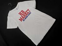 ネコポスOK HOLLYWOOD RANCH MARKET ハリウッドランチマーケット ロゴ プリント Tシャツ sizeM/白 ■◆ ☆ eeb5 メンズ