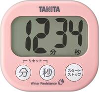 タニタ(Tanita) キッチン 勉強 学習 タイマー 洗える でか見えタイマー ピンク TD426PK 8.4×7.8×2.2c