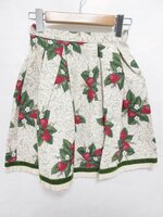 【送料込】[キッズ/子供]　ShirleyTemple　シャーリーテンプル　スカート　140cm　ベージュ 赤レッド 緑グリーンなど　苺柄 /n472468
