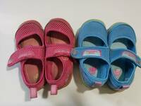 ニューバランス 14㎝ メッシュ シューズ ピンク+水色 2足 靴