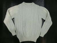 セーター 150位 毛糸 編み物 オフホワイト レトロ