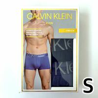 Calvin Klein ボクサーパンツ ICON Sサイズ 3枚セット ブラック ダークブルー ライトブルー 送料無料 最短発送 カルバンクライン