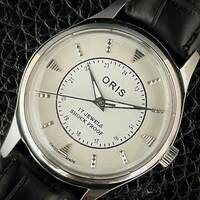 ◆激熱人気◆ 美品 ORIS オリス 1970'S ヴィンテージ 腕時計 メンズ手巻き アンティーク スイス 文字盤ホワイトツートン 7