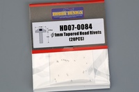 ホビーデザイン HD07-0084 1mm テーパーヘッド リベット リベット