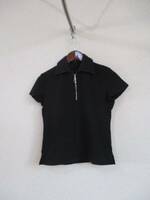 JAYRO黒半袖カットソーポロシャツ(USED）52516