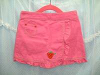 ■ ミニK ■　可愛いイチゴ刺繍スカート 100 ピンク 美品