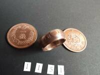 15号 　コインリング　 竜1銭銅貨　 ハンドメイド指輪　送料無料 （1151）