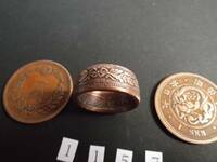 18号　 コインリング　 竜1銭銅貨　 ハンドメイド指輪　送料無料　（1157）