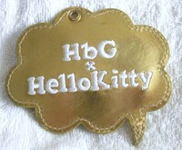HbG×HelloKitty キティ　ミニミラー　ゴールド 鏡